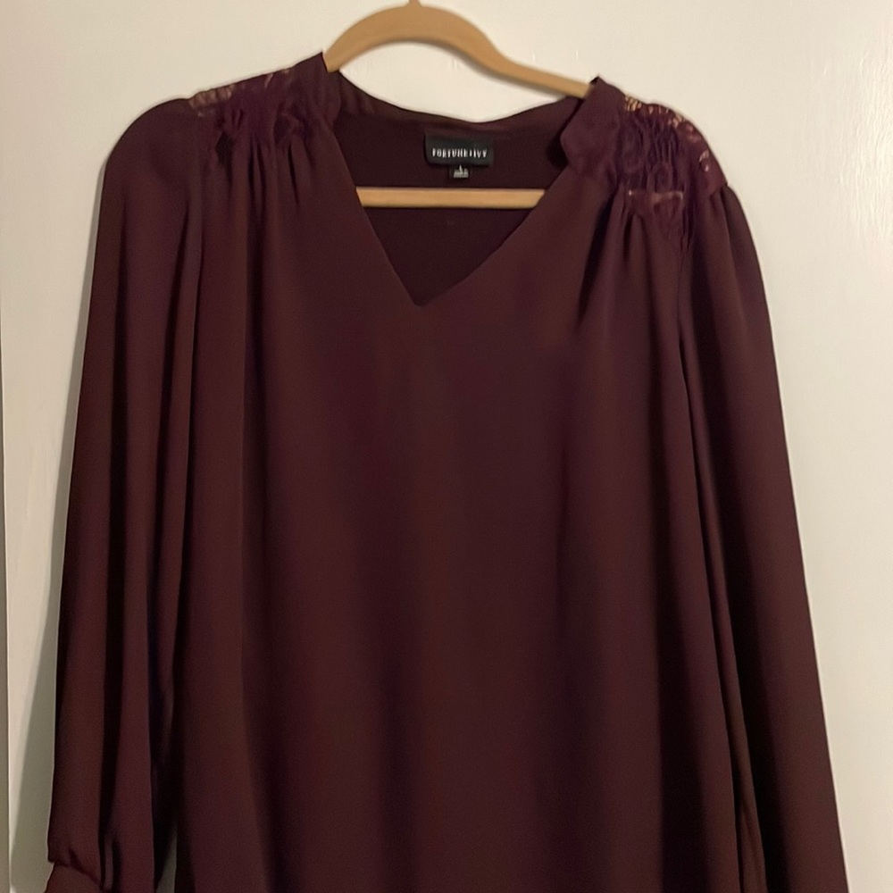 Long sleeve purple top